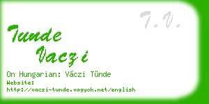 tunde vaczi business card